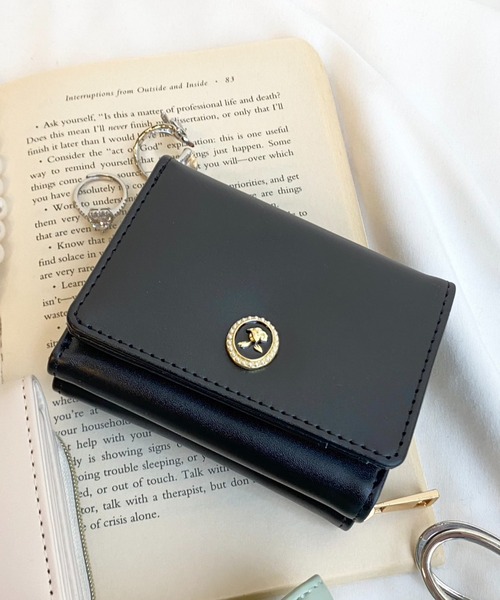 WEGO（ウィゴー）の「WEGO /パールローズウォレット（財布・レディース・オフホワイト/グリーン/ブラック・FREE）」の3枚目の写真