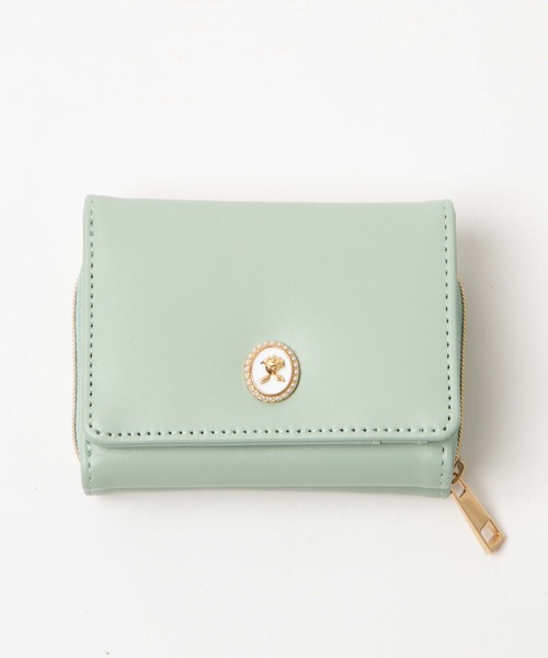 WEGO（ウィゴー）の「WEGO /パールローズウォレット（財布・レディース・オフホワイト/グリーン/ブラック・FREE）」の6枚目の写真