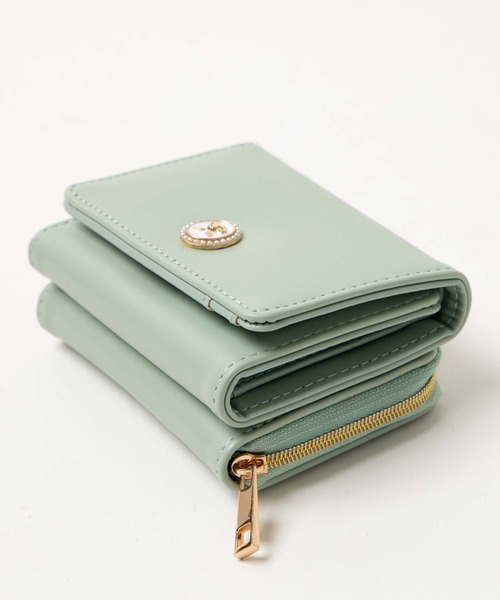 WEGO（ウィゴー）の「WEGO /パールローズウォレット（財布・レディース・オフホワイト/グリーン/ブラック・FREE）」の9枚目の写真