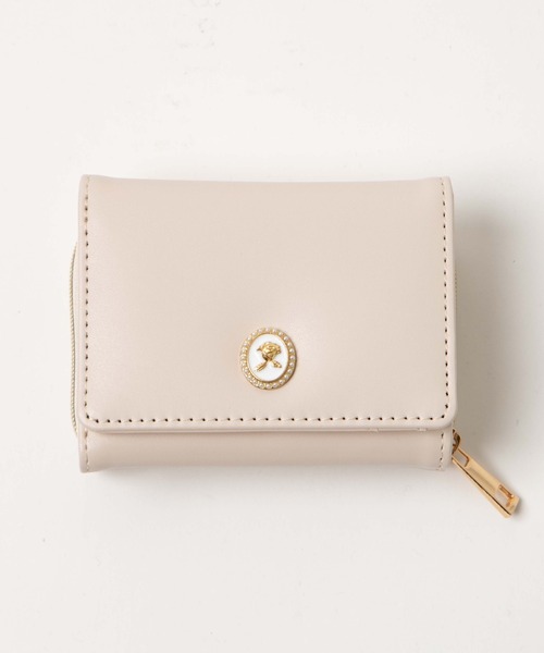 WEGO（ウィゴー）の「WEGO /パールローズウォレット（財布・レディース・オフホワイト/グリーン/ブラック・FREE）」の4枚目の写真