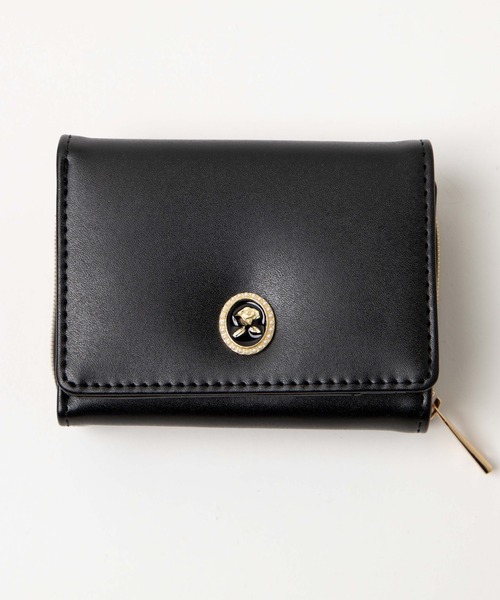 WEGO（ウィゴー）の「WEGO /パールローズウォレット（財布・レディース・オフホワイト/グリーン/ブラック・FREE）」の5枚目の写真