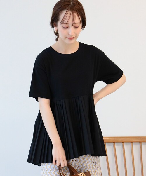 Ray BEAMS(レイビームス)の「Ray BEAMS / プリーツ キリカエ バック リボン Tシャツ(Tシャツ/カットソー・レディース・ホワイト/ブラック/その他・ONE SIZE)」の20枚目の写真