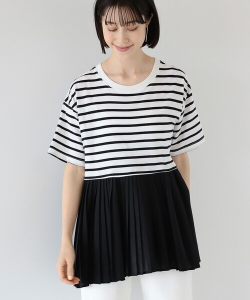 Ray BEAMS(レイビームス)の「Ray BEAMS / プリーツ キリカエ バック リボン Tシャツ(Tシャツ/カットソー・レディース・ホワイト/ブラック/その他・ONE SIZE)」の21枚目の写真