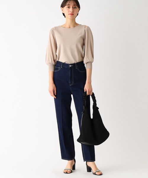 index（インデックス）の「◆サマーニットフリルハンドルバッグ（ハンドバッグ・レディース・ベージュ/ブラック・00）」の10枚目の写真