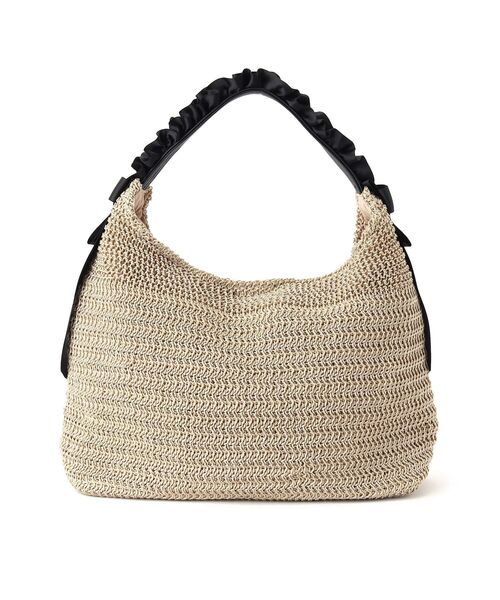 index（インデックス）の「◆サマーニットフリルハンドルバッグ（ハンドバッグ・レディース・ベージュ/ブラック・00）」の15枚目の写真