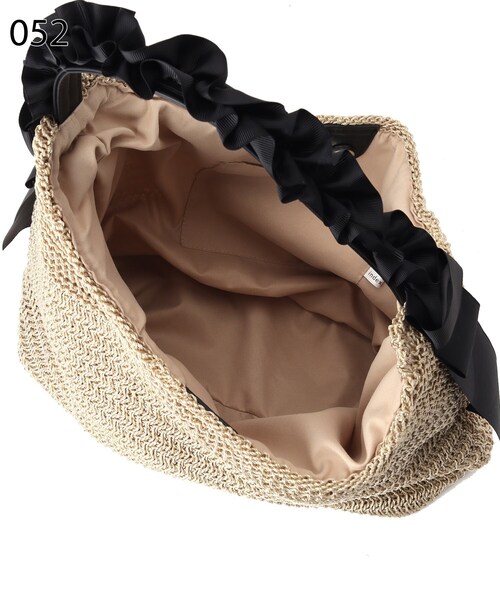 index（インデックス）の「◆サマーニットフリルハンドルバッグ（ハンドバッグ・レディース・ベージュ/ブラック・00）」の18枚目の写真