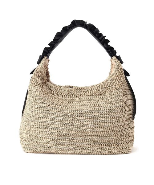 index（インデックス）の「◆サマーニットフリルハンドルバッグ（ハンドバッグ・レディース・ベージュ/ブラック・00）」の20枚目の写真