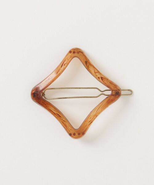 FREAK'S STORE（フリークスストア）の「ヘアクリップ（バレッタ/ヘアクリップ・レディース・ホワイト/ブラウン・ONE SIZE）」の2枚目の写真