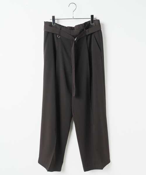 LUCY（ルーシー）の「LUCY/【セットアップ対応】トロミ ベルト付きワイドスラックス（スラックス・メンズ・ブラック/ダークグレー/ブルー系その他/パープル/ダークブラウン・MEDIUM/LARGE）」の15枚目の写真