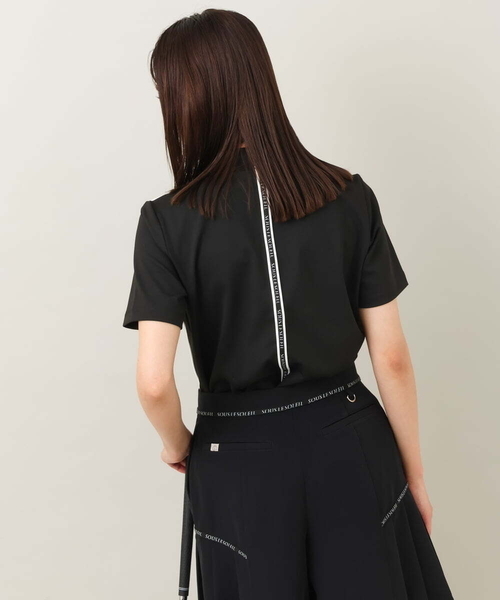 a.v.v（アーヴェヴェ）の「レディースゴルフウエア　ハーフZIPモックネックトップス（Tシャツ/カットソー・レディース・ホワイト/ブラック・36/38/40）」の14枚目の写真