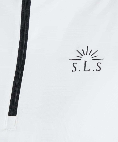 a.v.v（アーヴェヴェ）の「レディースゴルフウエア　ハーフZIPモックネックトップス（Tシャツ/カットソー・レディース・ホワイト/ブラック・36/38/40）」の4枚目の写真