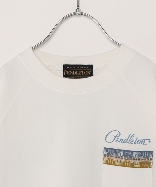 PENDLETON（ペンドルトン）の「【PENDLETON(ペンドルトン)】別注ラグランTシャツ(KIDS)（Tシャツ/カットソー・キッズ・チャコール/グリーン/オフホワイト/ネイビー・110cm/120cm/130cm/140cm/150cm）」の19枚目の写真