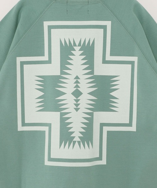 PENDLETON（ペンドルトン）の「【PENDLETON(ペンドルトン)】別注ラグランTシャツ(KIDS)（Tシャツ/カットソー・キッズ・チャコール/グリーン/オフホワイト/ネイビー・110cm/120cm/130cm/140cm/150cm）」の20枚目の写真