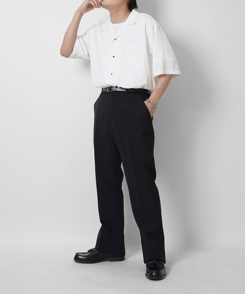 Confirm（コンファーム）の「センタープレス ベーシックスラックスパンツ コックパンツ（スラックス・メンズ・ブラック/ブラック系その他・S/LL/L/M）」の7枚目の写真