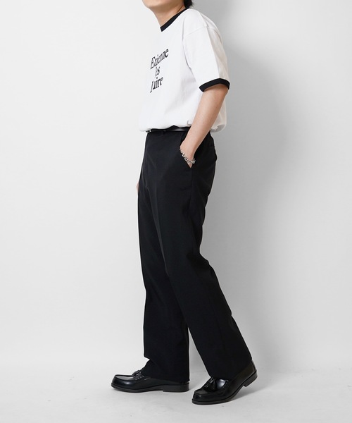 Confirm（コンファーム）の「センタープレス ベーシックスラックスパンツ コックパンツ（スラックス・メンズ・ブラック/ブラック系その他・S/LL/L/M）」の12枚目の写真