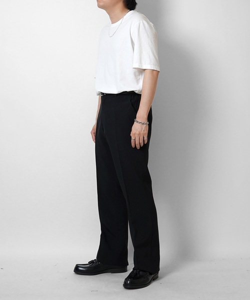 Confirm（コンファーム）の「センタープレス ベーシックスラックスパンツ コックパンツ（スラックス・メンズ・ブラック/ブラック系その他・S/LL/L/M）」の16枚目の写真