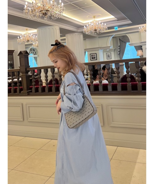 JUMELLE(ジュメロ)の「肩スリットリボンシャツOP【低身長~高身長】(シャツワンピース・レディース・レッド/ネイビー・SMALL/MEDIUM)」の22枚目の写真