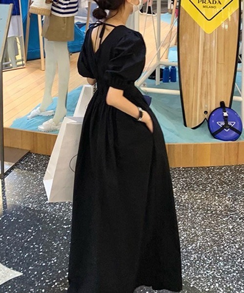 FREE STYLISTS(フリー スタイリスト)の「YUGA_YGMC ハイウエスト切替フレアワンピース(ワンピース・レディース・ブラック/ライトグリーン/オフホワイト・FREE)」の1枚目の写真