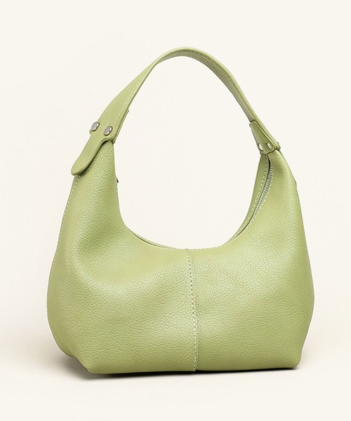 florist（フローリスト）の「【軽量】ソフトシュリンクレザーのハーフムーンハンドバッグ/レディースバッグ（ハンドバッグ・レディース・ベージュ/マスタード/ホワイト/グリーン/ブラック/ライトブルー/モカ/キャメル・FREE）」の16枚目の写真