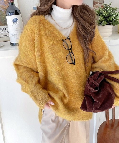 plage（プラージュ）の「CASHMERE Mix フカVネック プルオーバー