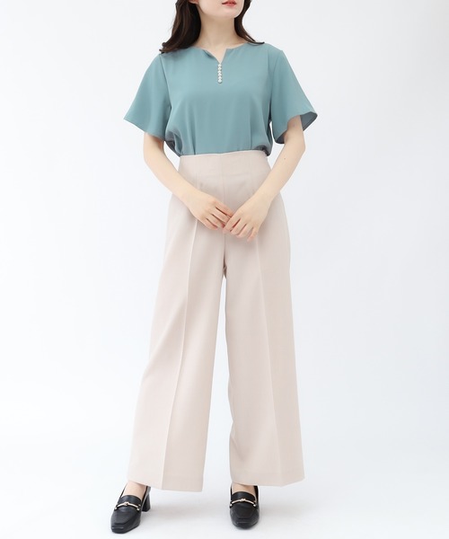 TRUDEA(トルディア)の「パールスタッズブラウス(シャツ/ブラウス・レディース・ホワイト/ベージュ/ミント/ラベンダー/チャコールグレー/グリーン・MEDIUM/LARGE)」の15枚目の写真