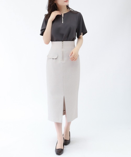 TRUDEA(トルディア)の「パールスタッズブラウス(シャツ/ブラウス・レディース・ホワイト/ベージュ/ミント/ラベンダー/チャコールグレー/グリーン・MEDIUM/LARGE)」の19枚目の写真