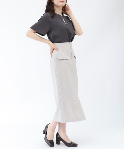 TRUDEA(トルディア)の「パールスタッズブラウス(シャツ/ブラウス・レディース・ホワイト/ベージュ/ミント/ラベンダー/チャコールグレー/グリーン・MEDIUM/LARGE)」の20枚目の写真