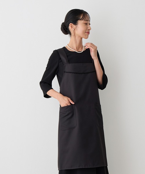 セール】ご葬儀に使えるブラックエプロン【喪服用】（エプロン