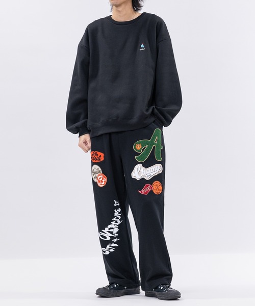 JOHN'S CLOSET（ジョンズクローゼット）の「【13】カレッジワッペン ワイドスウェットパンツ（スウェットパンツ・メンズ・ワンウォッシュ/オフホワイト/ブラック/サックスブルー/グレー・LARGE/MEDIUM）」の21枚目の写真