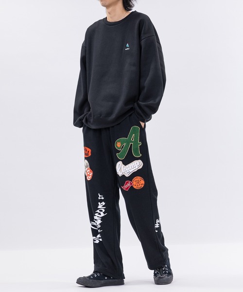 JOHN'S CLOSET（ジョンズクローゼット）の「【13】カレッジワッペン ワイドスウェットパンツ（スウェットパンツ・メンズ・ワンウォッシュ/オフホワイト/ブラック/サックスブルー/グレー・LARGE/MEDIUM）」の22枚目の写真