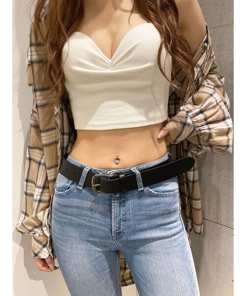 GYDA（ジェイダ）の「vintage ワイドベルト（ベルト・レディース・ブラウン/ブラック・FREE）」の2枚目の写真