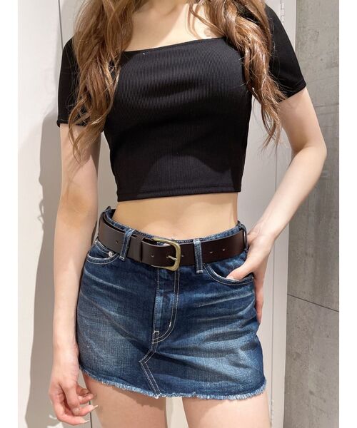 GYDA（ジェイダ）の「vintage ワイドベルト（ベルト・レディース・ブラウン/ブラック・FREE）」の6枚目の写真