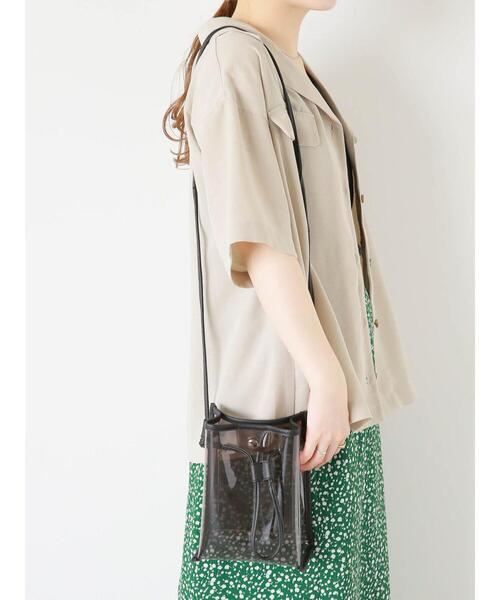 ehka sopo（エヘカソポ）の「クリアドロストショルダーバッグ（ハンドバッグ・レディース・ブラウン/オフホワイト/ブラック・F）」の14枚目の写真