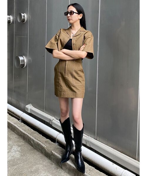 EMODA（エモダ）の「アウトポケットミニスカート（スカート・レディース・ブラウン/ブルー/インディゴブルー・SMALL/MEDIUM）」の22枚目の写真