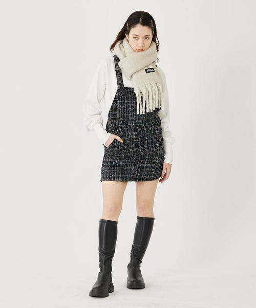MILKFED.(ミルクフェド)の「BASIC SOLID STOLE(ストール/ショール・レディース・オフホワイト/ライトグリーン・ONE SIZE)」の4枚目の写真