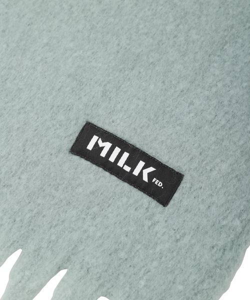 MILKFED.(ミルクフェド)の「BASIC SOLID STOLE(ストール/ショール・レディース・オフホワイト/ライトグリーン・ONE SIZE)」の6枚目の写真