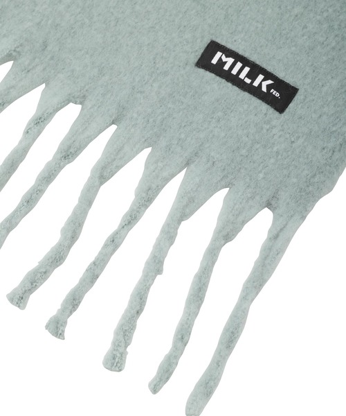 MILKFED.(ミルクフェド)の「BASIC SOLID STOLE(ストール/ショール・レディース・オフホワイト/ライトグリーン・ONE SIZE)」の7枚目の写真
