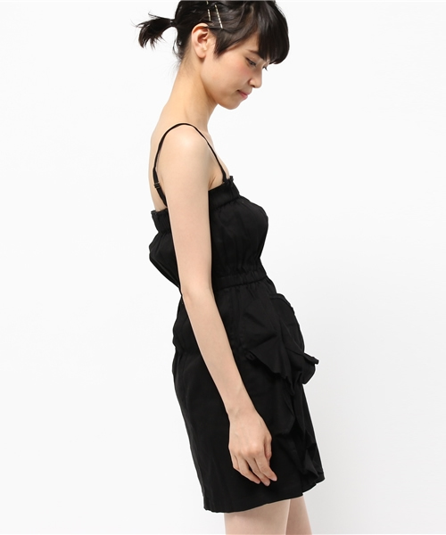 OUTLET（アウトレット）の「【Delyle noir】デニムラッフルベアワンピース（ワンピース・レディース・オフホワイト/サックスブルー・FREE）」の4枚目の写真