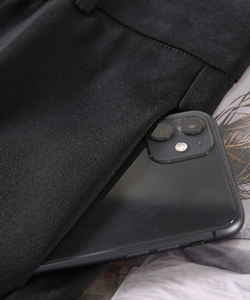 DAY CLOSET（デイ クローゼット）の「レディース スリット入りセンタープレスフレアパンツ（スラックス・レディース・オフホワイト/ブラック・XL/S/L/M/XS/2XL）」の13枚目の写真