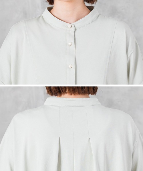 美品 グレディブリリアン ACUTA ブザムパール釦５分Ｔシャツ チュニック丈 Gready Brilliant（グレディブリリアン）の「ブザムパール釦5分