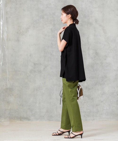 美品 グレディブリリアン ACUTA ブザムパール釦５分Ｔシャツ チュニック丈 Gready Brilliant（グレディブリリアン）の「ブザムパール釦5分