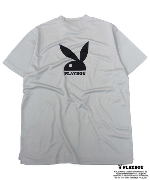 PLAYBOY（プレイボーイ）の「【GOLF】ゴルフウェア　PLAYBOY　接触冷感モックネックT（Tシャツ/カットソー・メンズ・イエロー/ブラック/グレー・M/L/XL）」の10枚目の写真
