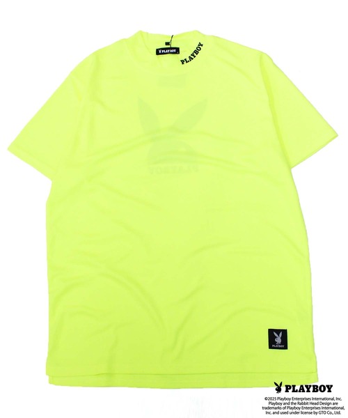 PLAYBOY（プレイボーイ）の「【GOLF】ゴルフウェア　PLAYBOY　接触冷感モックネックT（Tシャツ/カットソー・メンズ・イエロー/ブラック/グレー・M/L/XL）」の11枚目の写真