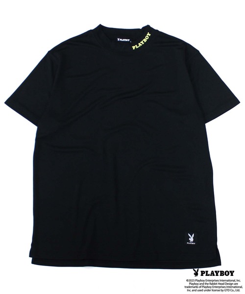 PLAYBOY（プレイボーイ）の「【GOLF】ゴルフウェア　PLAYBOY　接触冷感モックネックT（Tシャツ/カットソー・メンズ・イエロー/ブラック/グレー・M/L/XL）」の7枚目の写真