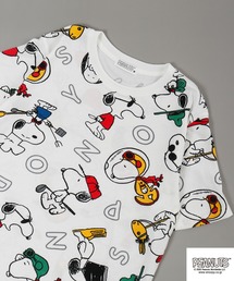 PEANUTS スヌーピー 総柄 Tシャツ 半袖