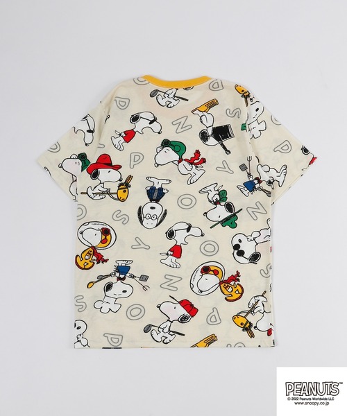 PEANUTS(ピーナッツ)の「PEANUTS スヌーピー 総柄 Tシャツ 半袖(Tシャツ/カットソー・レディース・ホワイト/ライトグリーン/アイボリー・M/L/LL)」の14枚目の写真