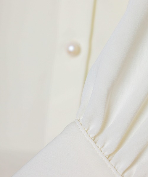 Honeys（ハニーズ）の「ボウタイブラウス（シャツ/ブラウス・レディース・ホワイト/ブラック/スモークピンク/ブラック系その他・S/M/L/LL/3L）」の15枚目の写真