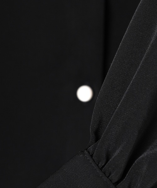 Honeys（ハニーズ）の「ボウタイブラウス（シャツ/ブラウス・レディース・ホワイト/ブラック/スモークピンク/ブラック系その他・S/M/L/LL/3L）」の17枚目の写真