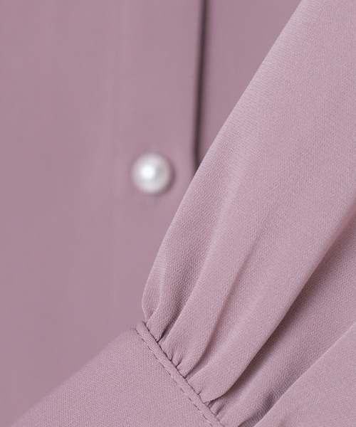 Honeys（ハニーズ）の「ボウタイブラウス（シャツ/ブラウス・レディース・ホワイト/ブラック/スモークピンク/ブラック系その他・S/M/L/LL/3L）」の19枚目の写真