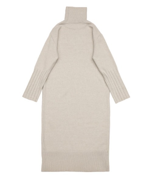 セール】【サイズ展開あり】フィンガータートルニットロングワンピース